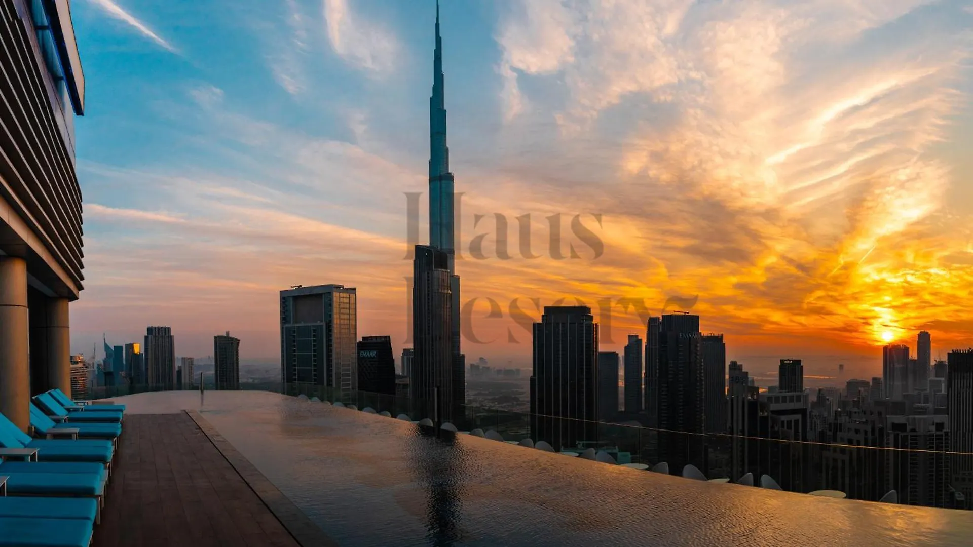 Hausreserv At Paramount Midtown Hotel - Infinity Pool With Burj Khalifa View - Luxury Apartments Dubai
